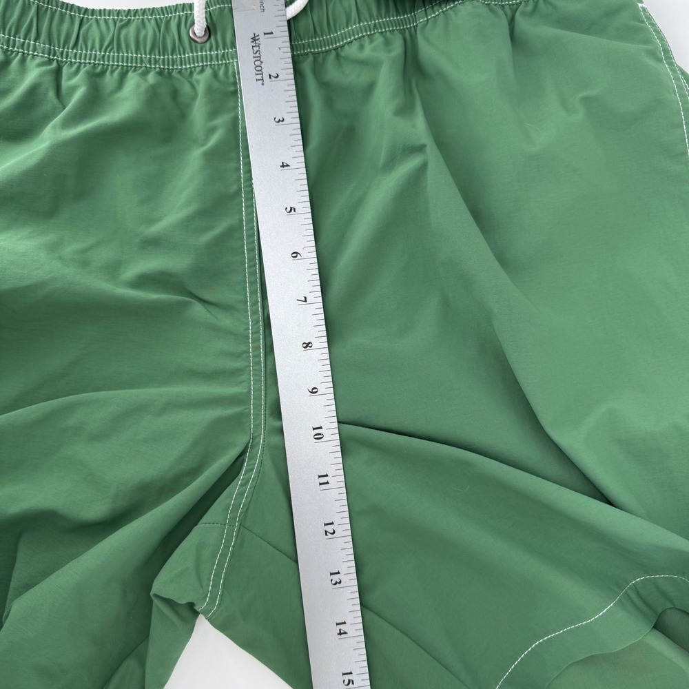 Alan Paine Swim Shorts Mens XL Green Reston Plain Long Contrast Stitch NWT - Picture 6 of 7